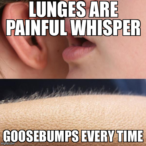 Lunges: the whisper that gives us all goosebumps.